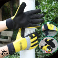 SRSAFETY 2015 gants manuels de pêche gants de travail en cuir / gants de sport de sécurité avec dos en élastan